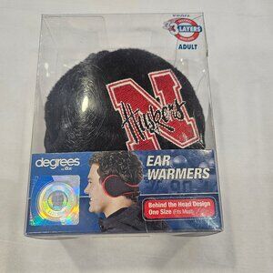 Degrees By 180s NCAA Nebraska Cornhuskers Black Cornhuskers Ear Warmers NEW